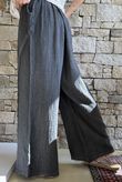 Rustic Nature Bubble Cotton Split Kick Pant Washed Charcoal